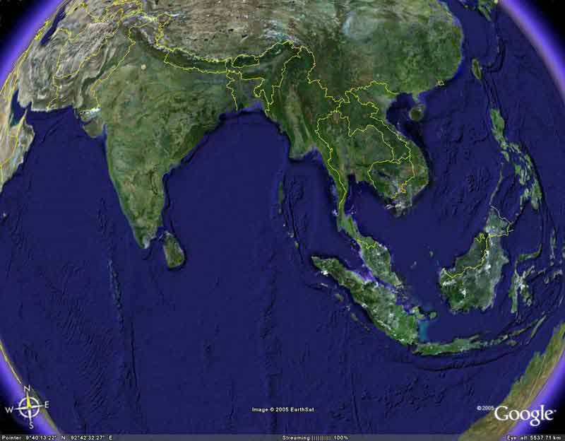 An Earth.Google view of Asia
